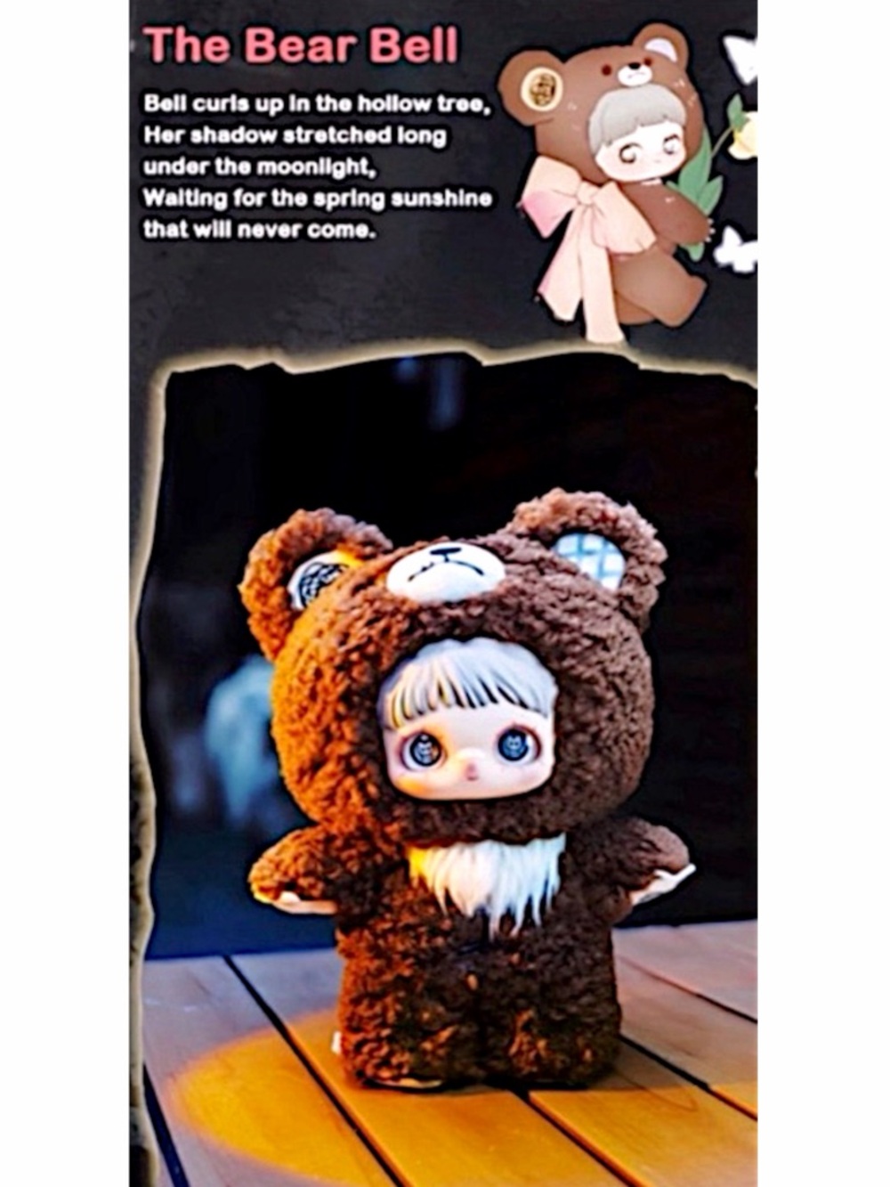 MayMei Dark Forest Series Plush Doll Pendant The Bear Bell - Picture 4 of 16